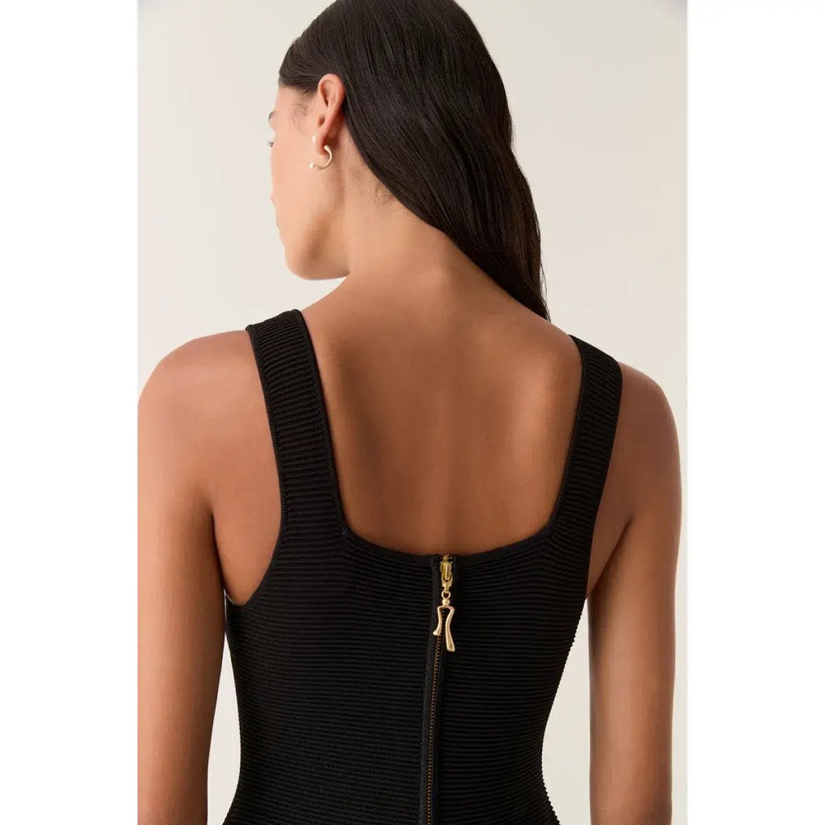 Aje Sylvette Knit Midi Dress Black Size S / AU 8 photo 3