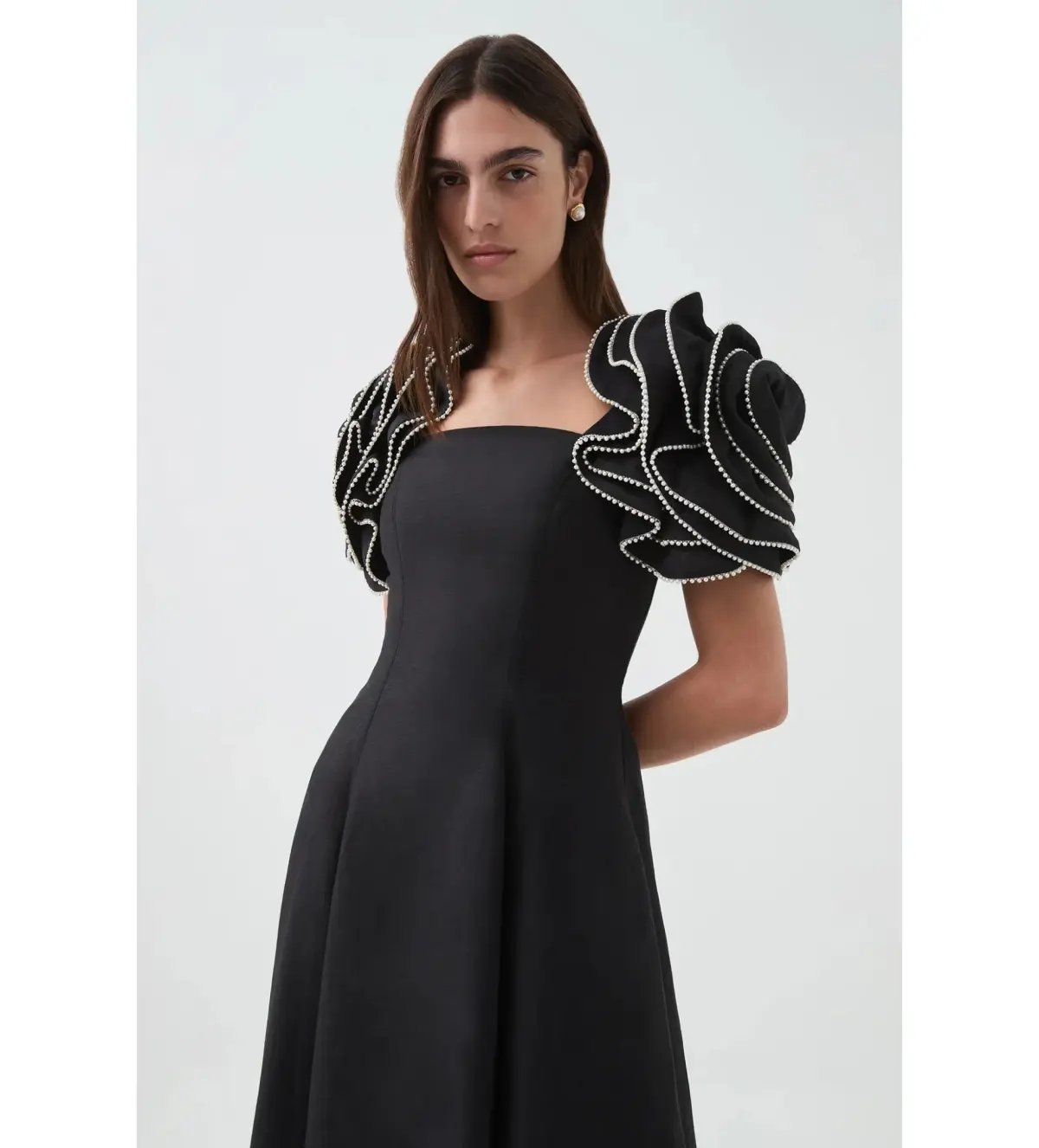 Aje Twyla Midi Dress Black Size AU 10 photo 3