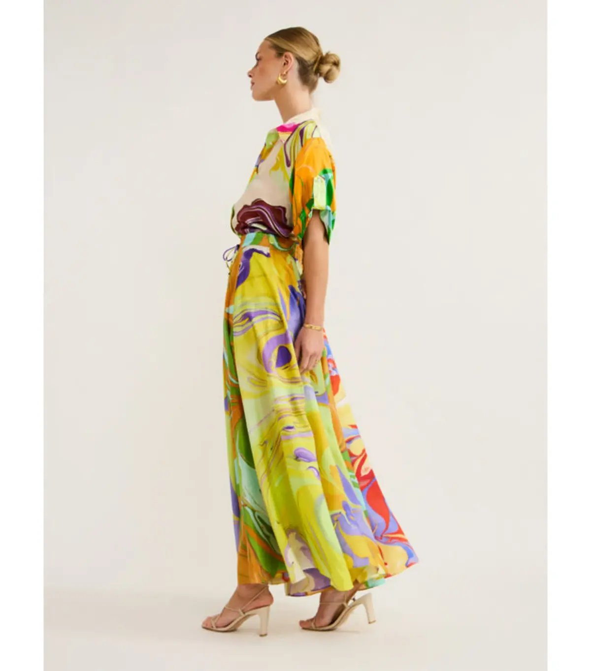 Alemais Luca Silk Top Size 12 and Skirt Size 10 Set Multi photo 5