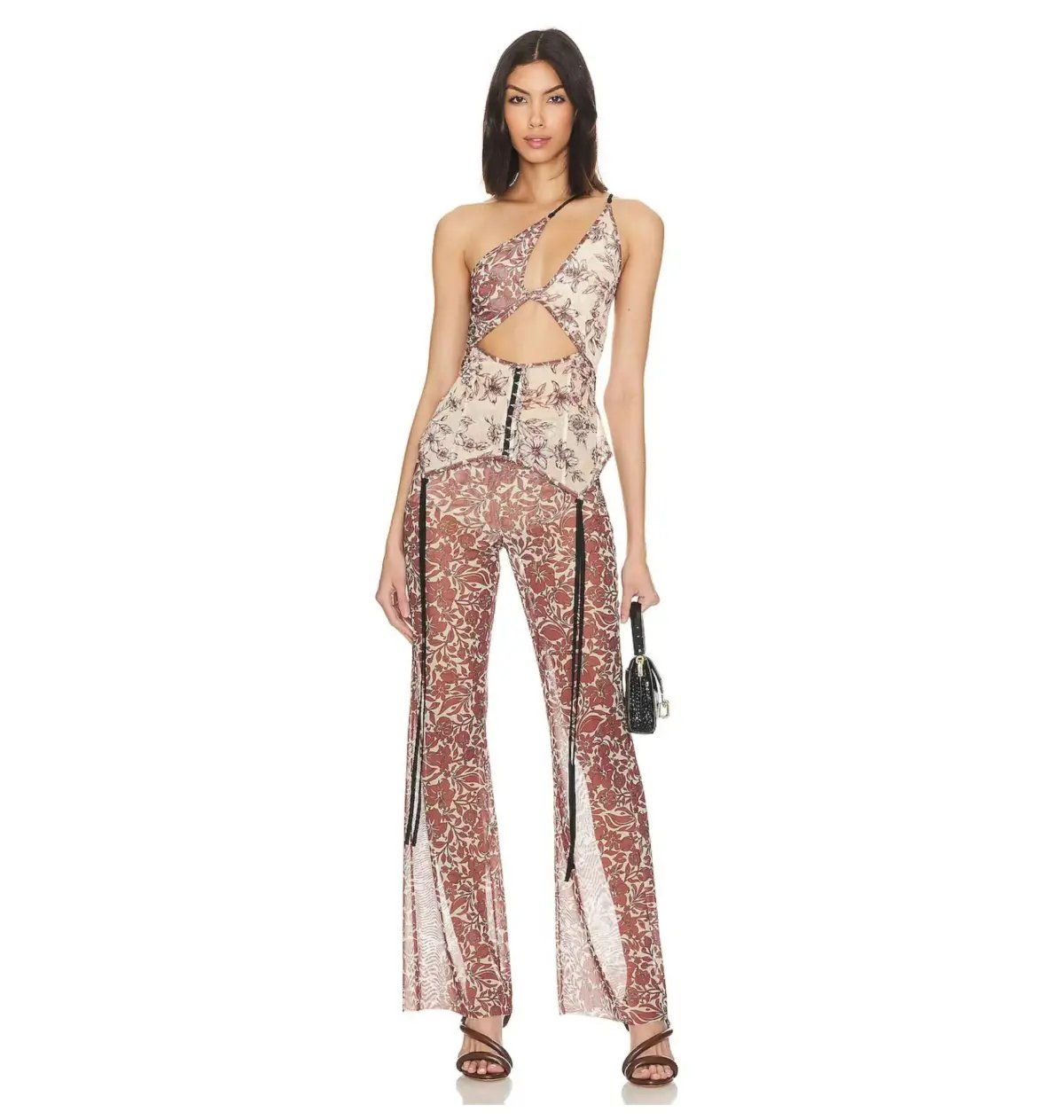 BEC AND BRIDGE Nova Strappy Top floral size 10 and Priya Pant Set floral size 6 photo 2