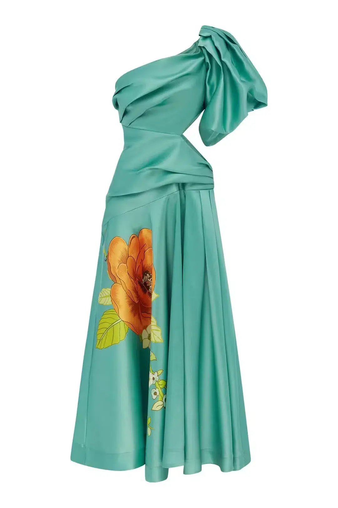 Alemais Regent Jade Gown Green Print Size AU 8 photo 3