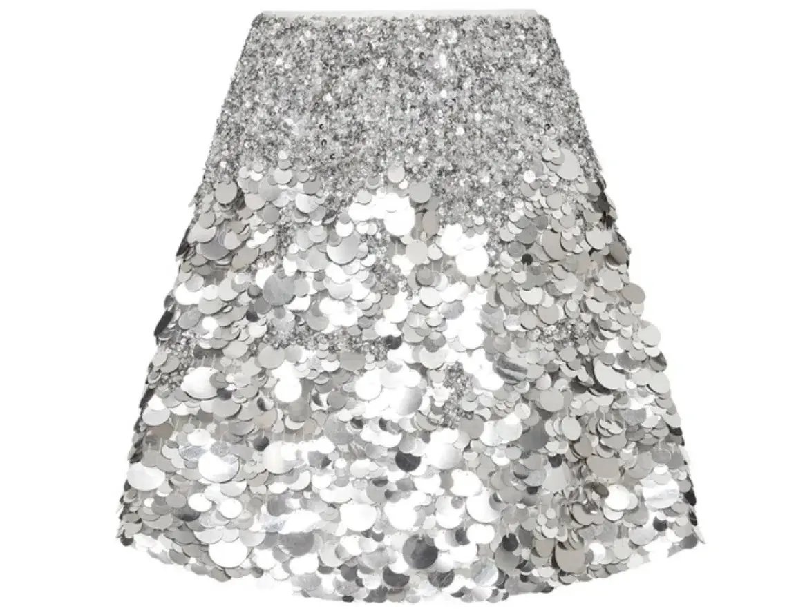 Aje Cherie Sequin Mini Skirt Silver Size 8 photo 4