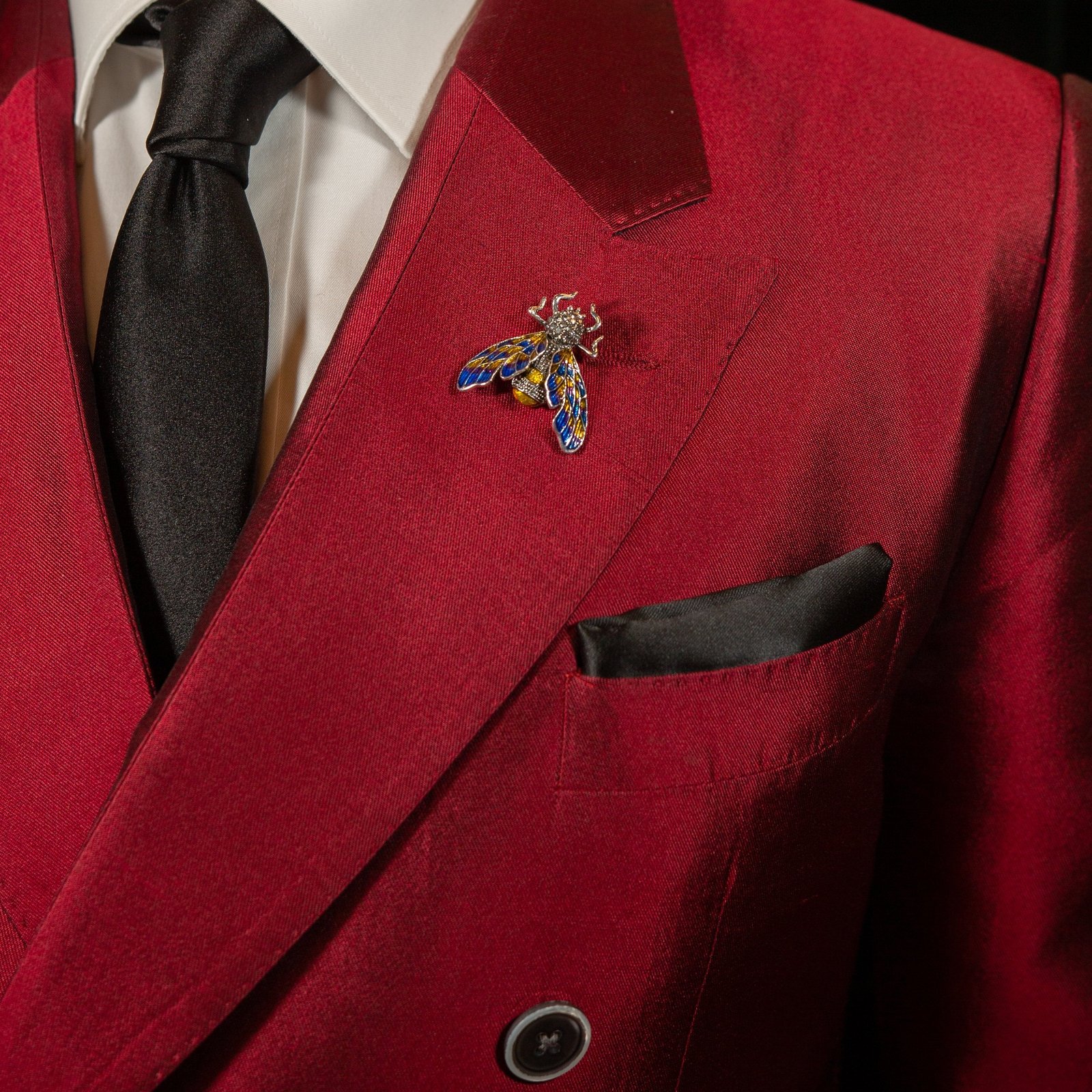 Hire Morris Moth Pin Blue/Gold photo 2