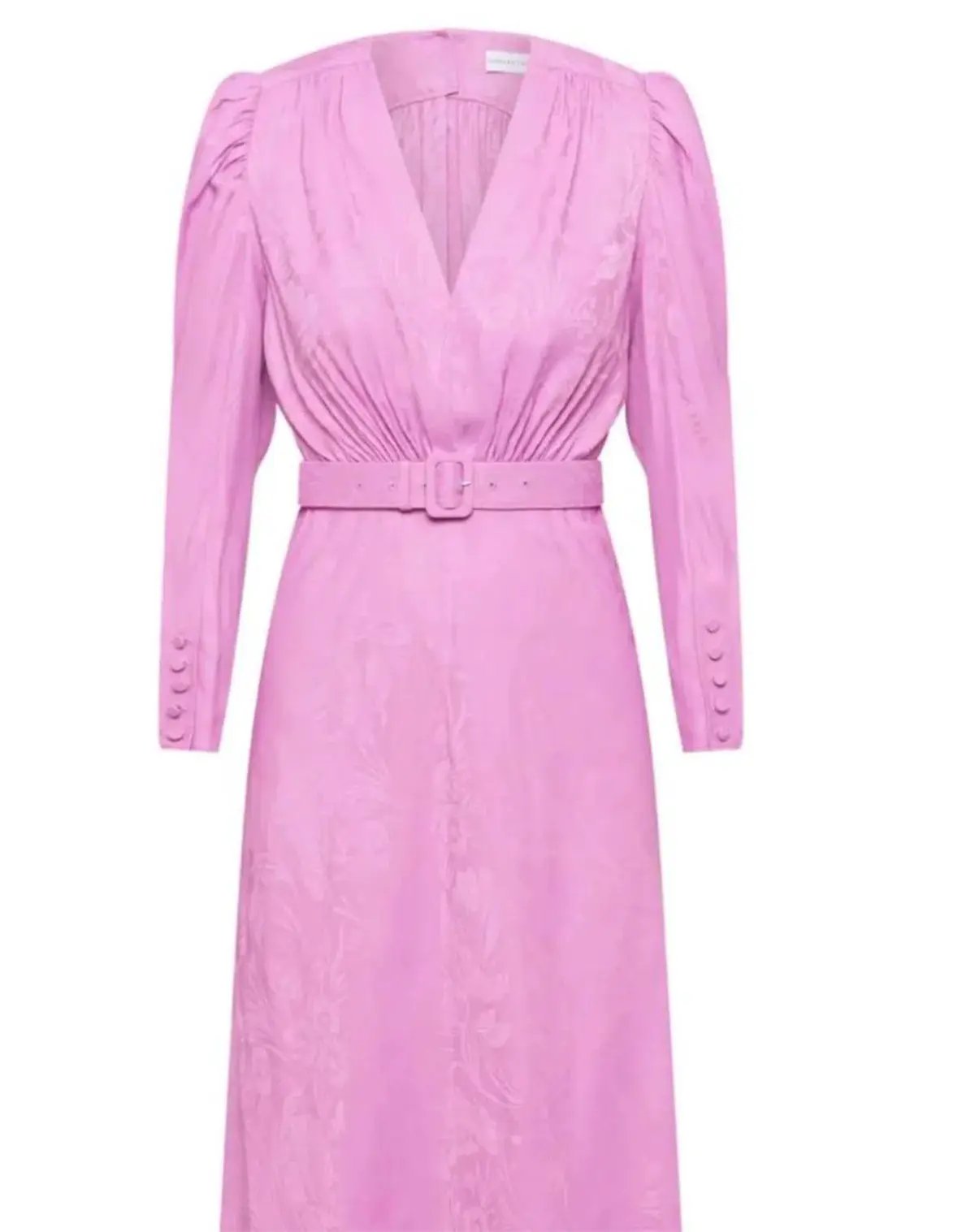 Scanlon Theodore Belted Orchid Midi Dress Pink Size 10 photo 2