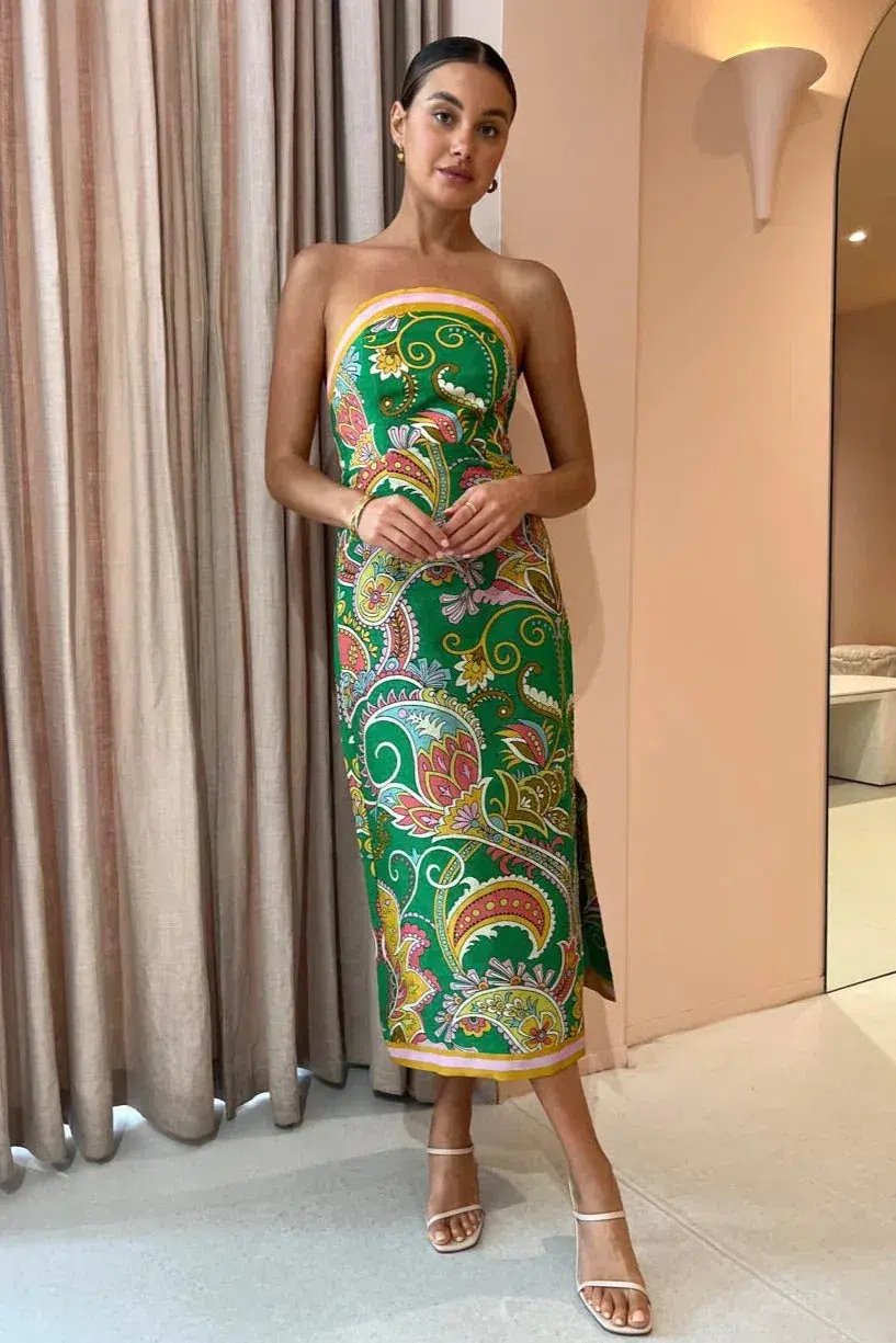 Alemais Marion Bodice Dress Green Size L / AU 12 photo 2