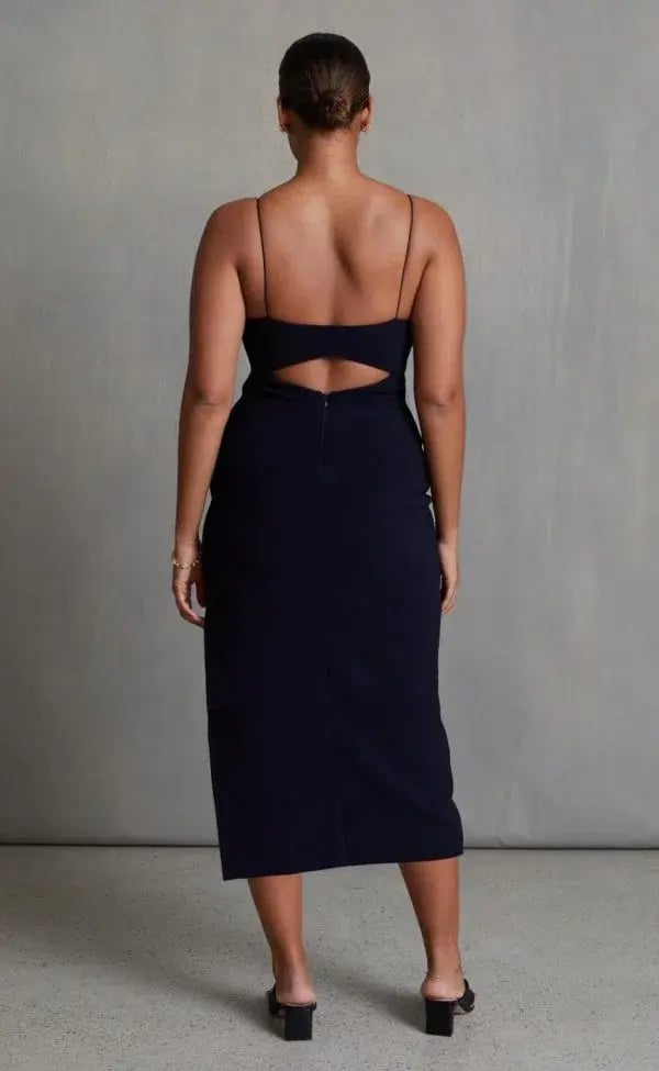 Bec and Bridge Be Mine Cut Out Midi Dress Black Size 10 photo 2