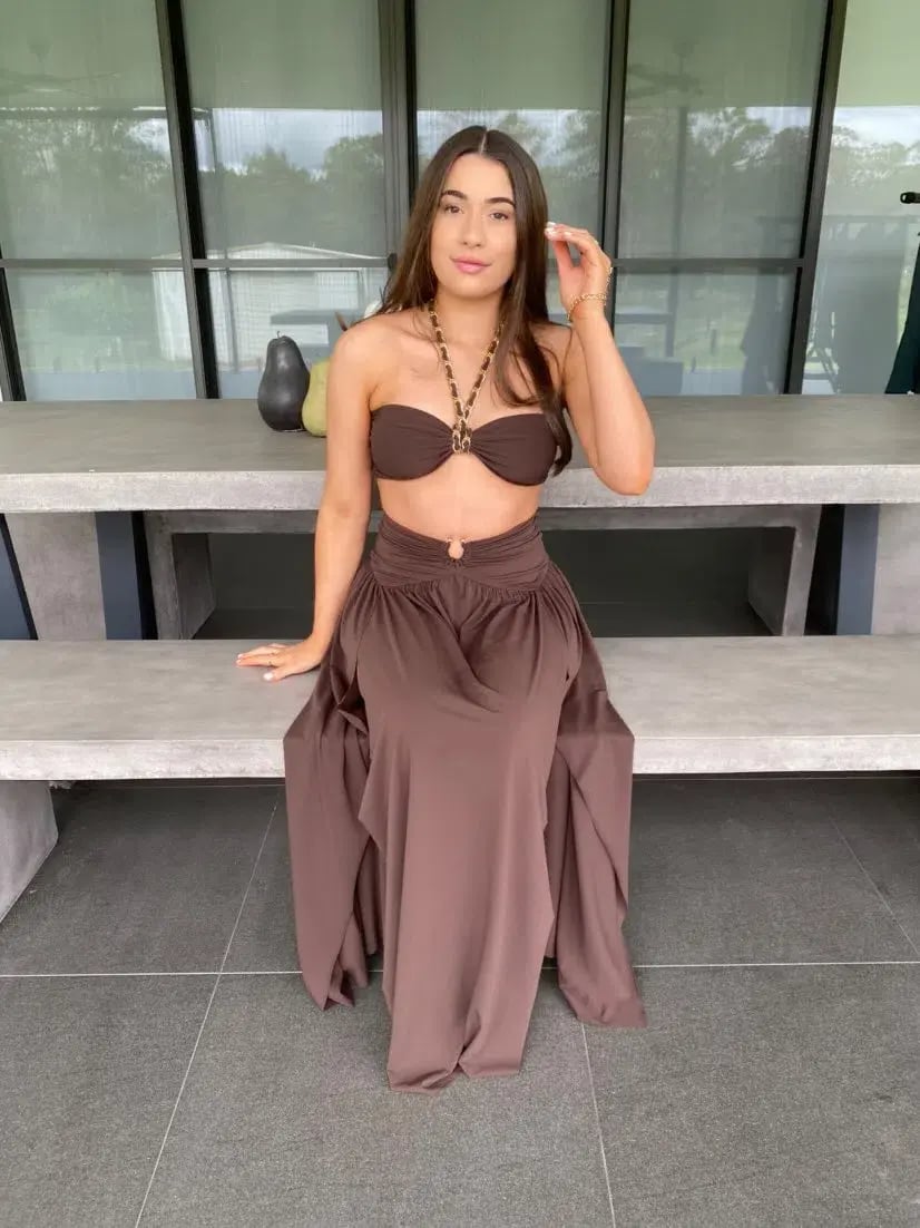 Bec & Bridge Joelene Top and Skirt Set Cognac Size 8 photo 7