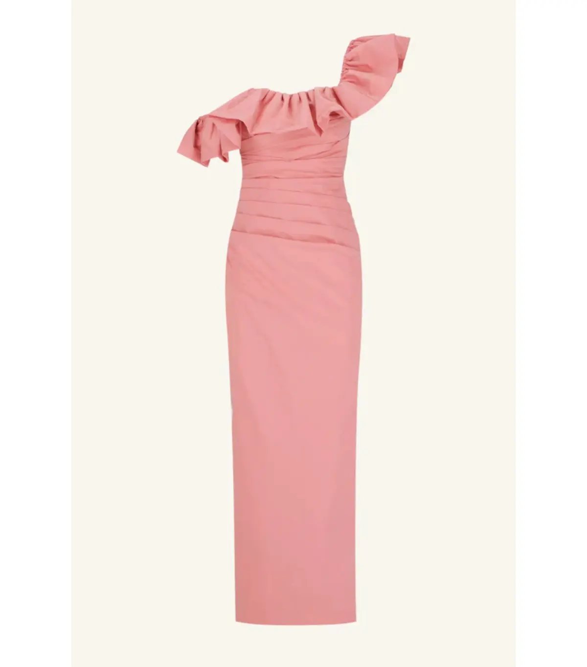Shona Joy Campbell Ruffle Draped Maxi Dress in Bubblegum Size AU 10 photo 5