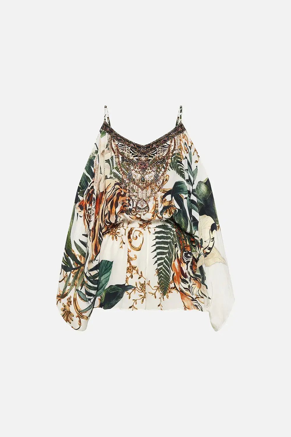 Camilla Franks Drop Shoulder Playsuit Tiger Trap Print Size S /AU 10 photo 6