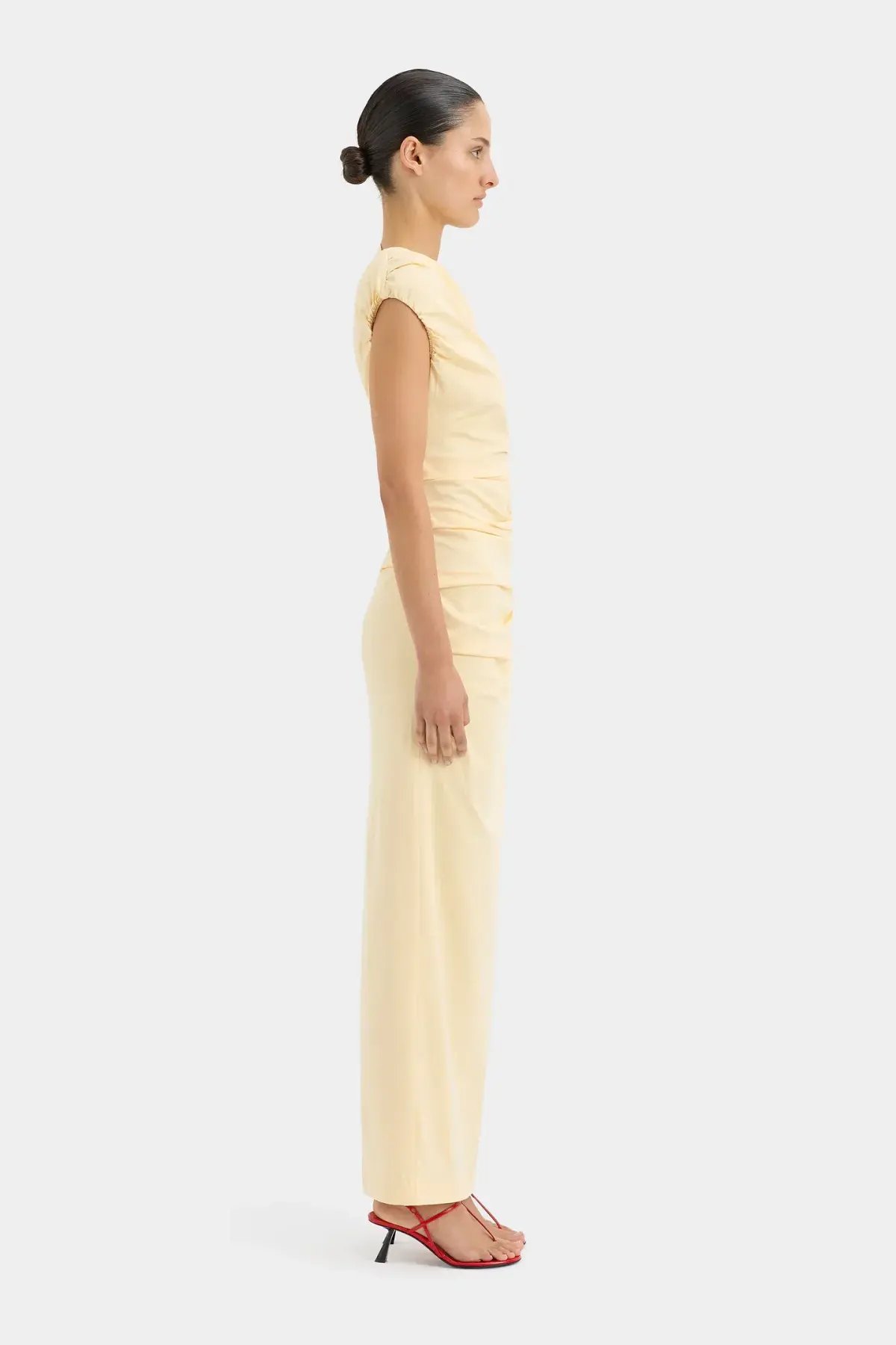 Sir The Label Giacomo Gathered Gown Butter Yellow Size 4/ AU 14 photo 4