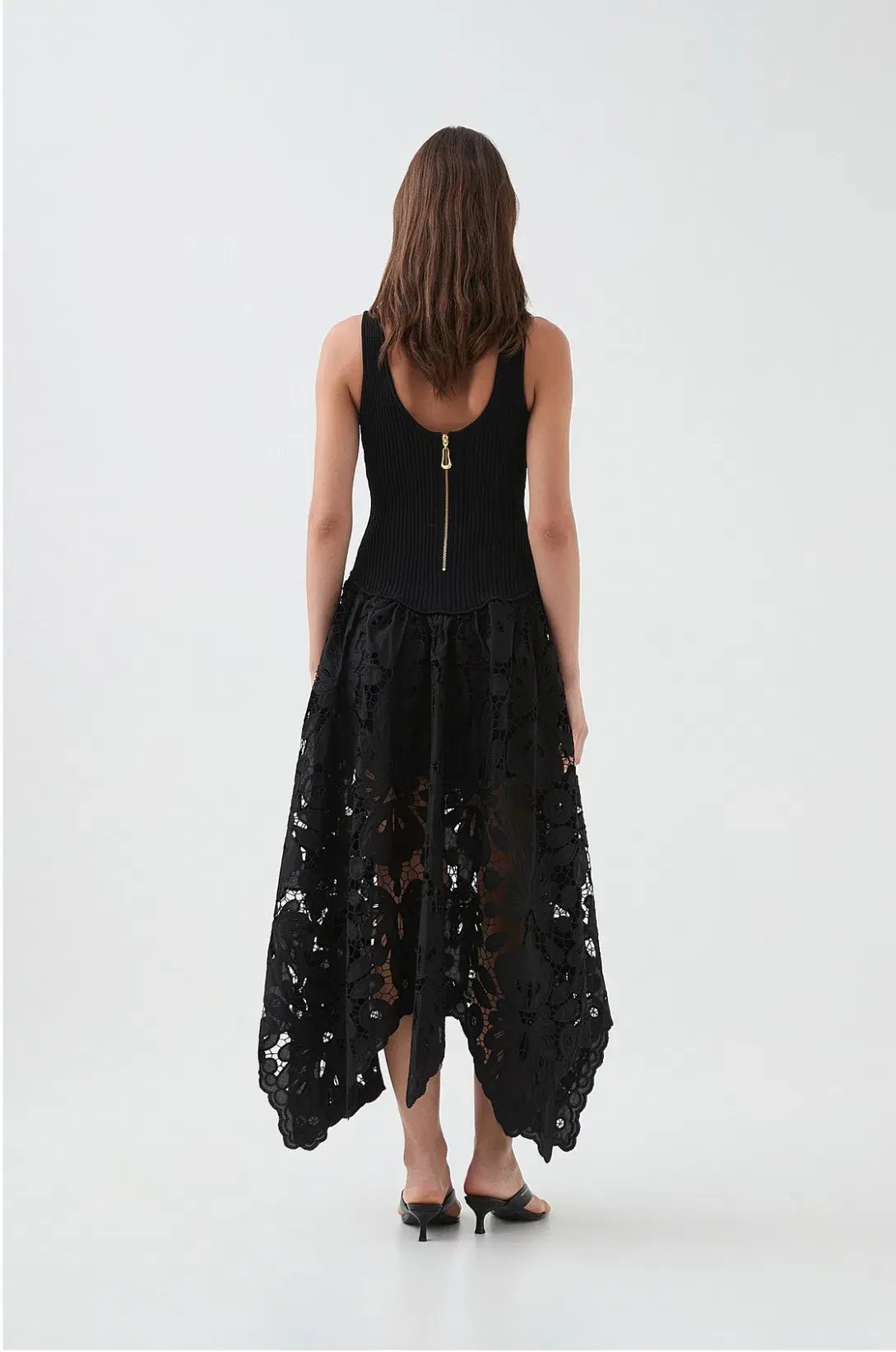Aje Atlas Knit  Midi Dress Black Size XS photo 4
