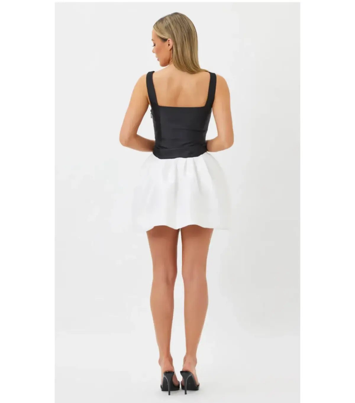 Bianca & Bridgett Alba Mini Dress Black/White Size AU 10 photo 3