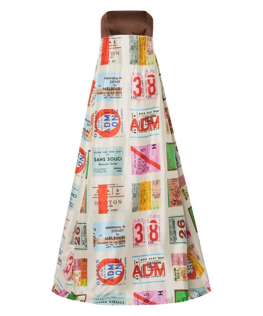 Oroton Ticket Print Gown photo 4