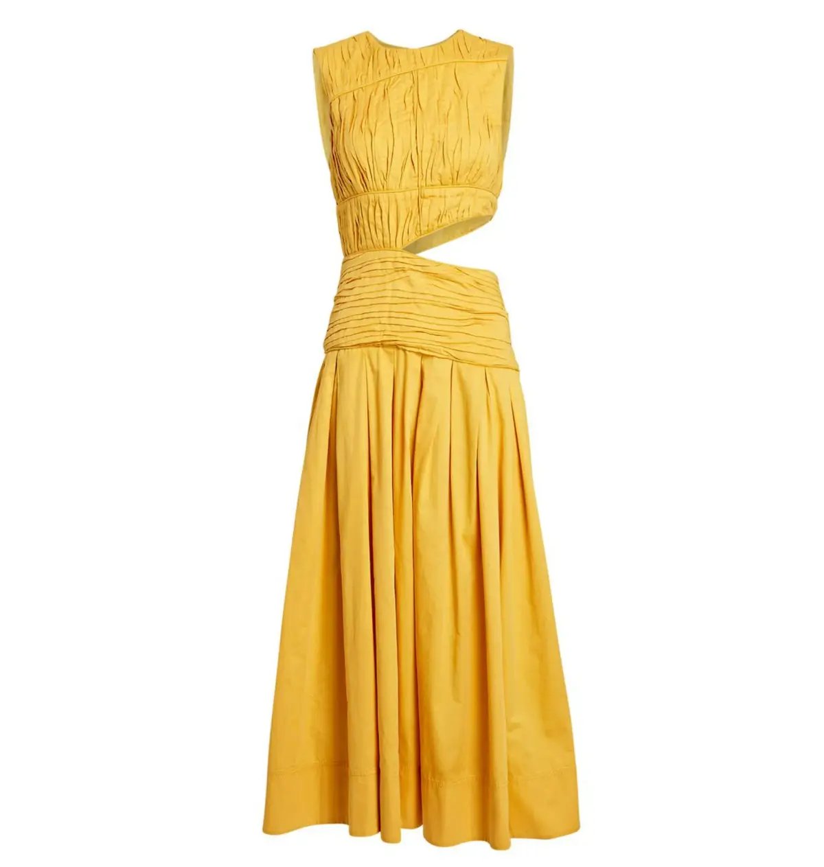 Aje Cascade Midi Dress Yellow Size AU 10 photo 4