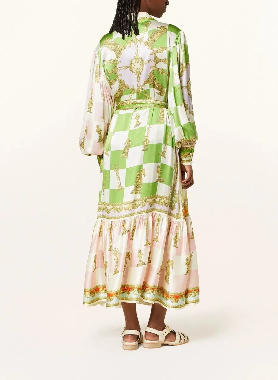 Alemais Checkmate Silk Shirtdress Multi Size AU 8 photo 15
