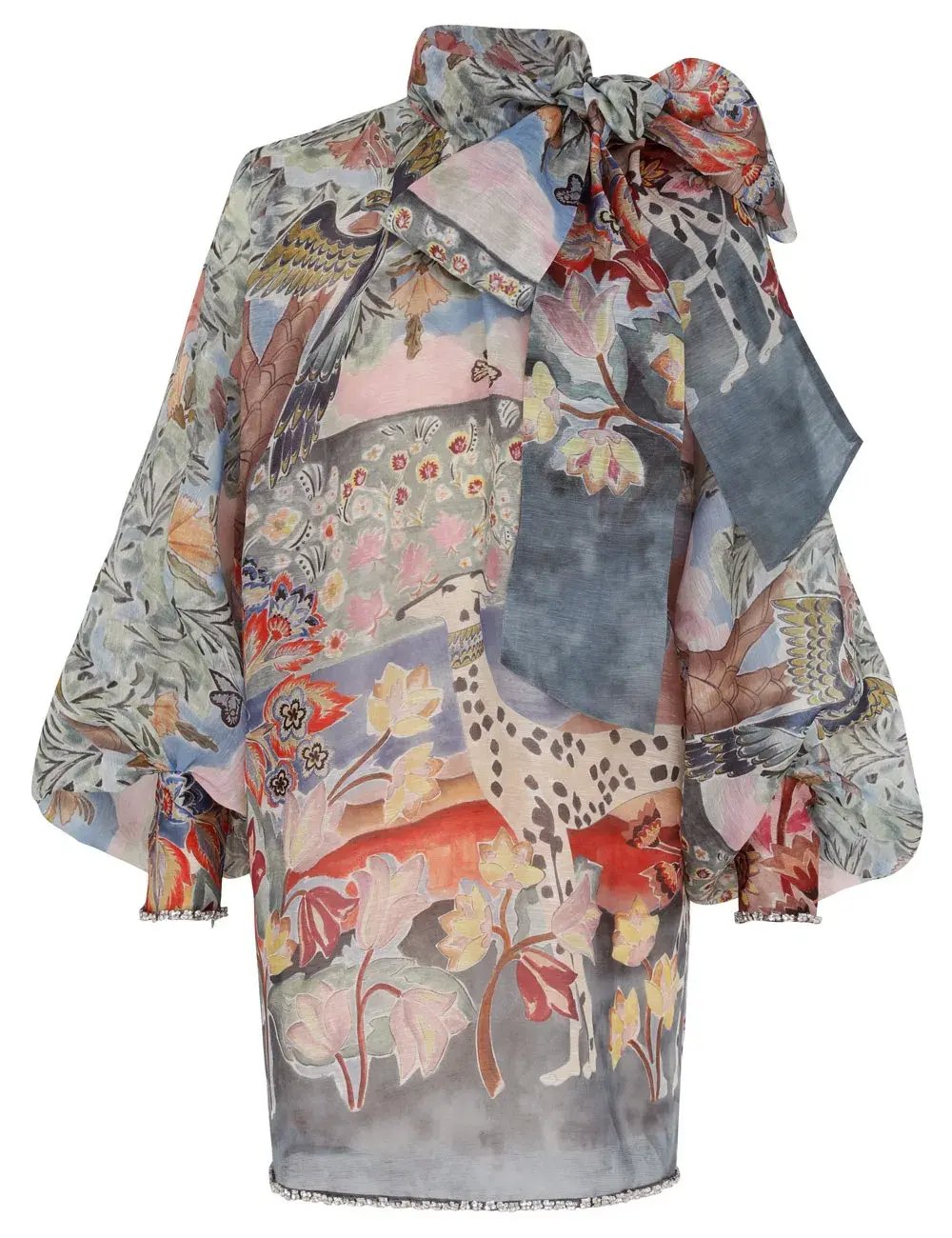 Zimmermann Illustration Billow Shift Mini Dress Eden Garden Size S / AU 8 photo 3