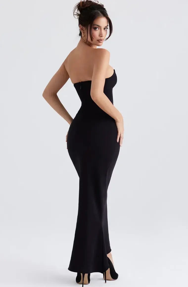 House of CB Sabine Dress Maxi Black Size AU 6 photo 2