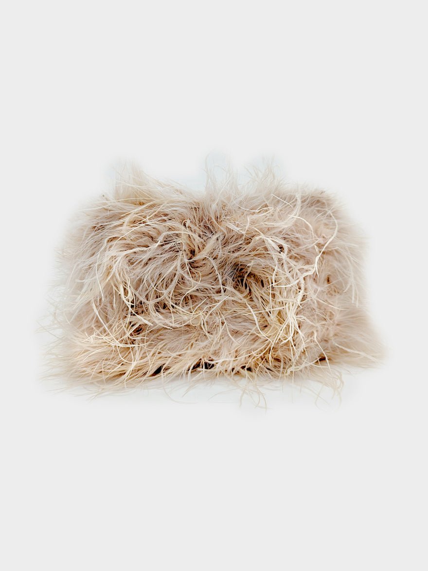 Loeffler Randall Zahara Feather Pouch Clutch photo 4