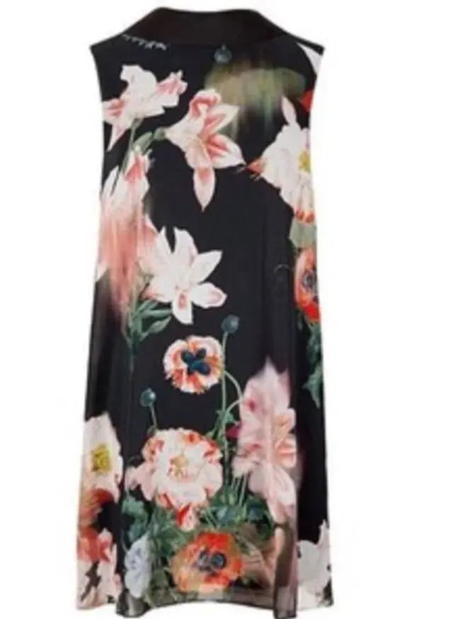 Ted Baker Georgah Opulent Bloom Floral Mini Dress Size 8 photo 3