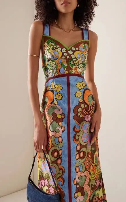 Alemais Dreamer Corset Midi Dress Multi Size 8 photo 2