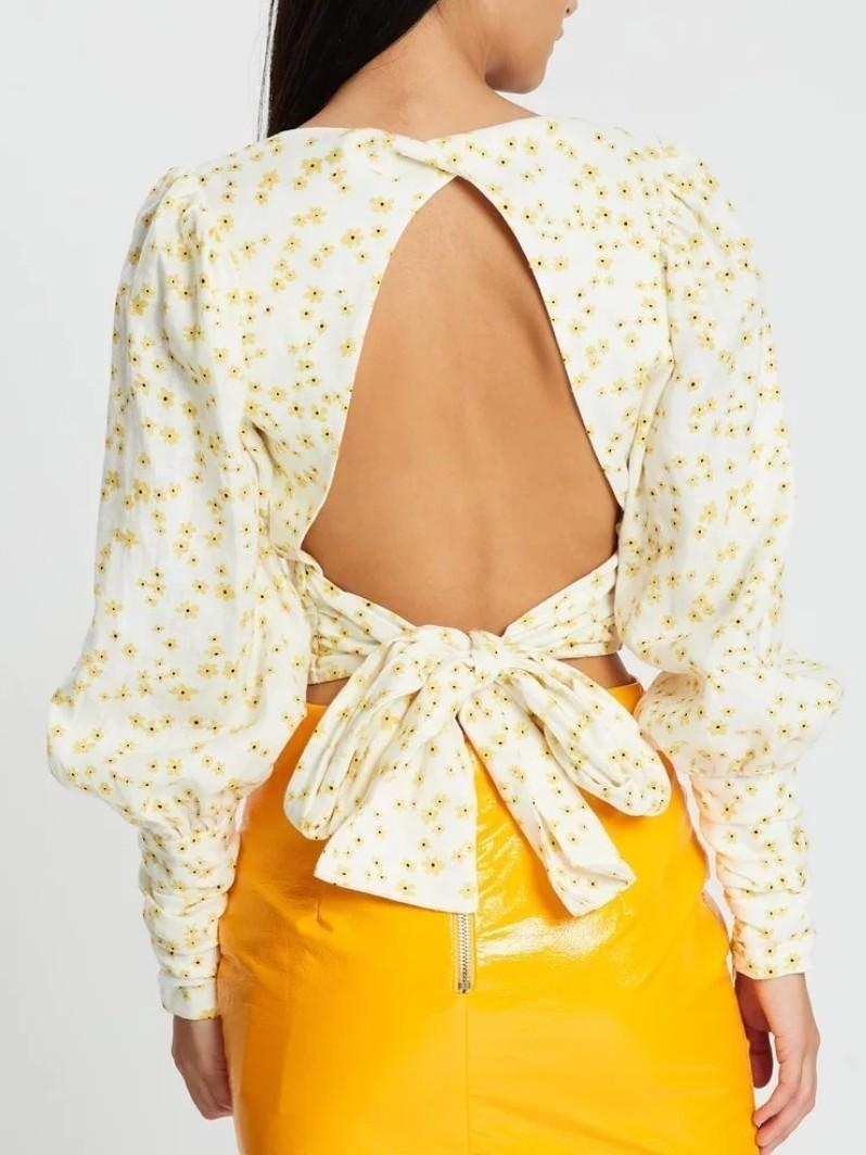 Bec and Bridge Wild Daisy LS Top Yellow Size 12 photo 4