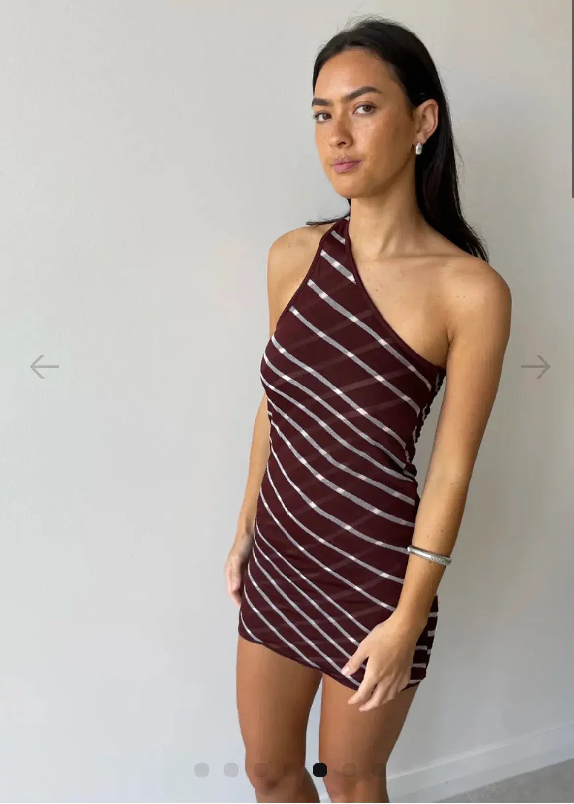 Gimagaus Irina Mini Dress Burgundy Size 6 photo 3