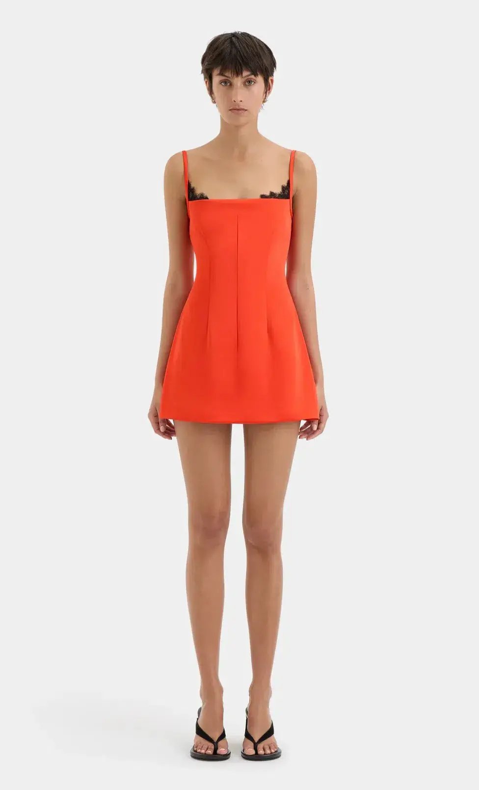 Sir Poppy Contoured Mini Dress Tangerine Size 0 / Aus 8 photo 5