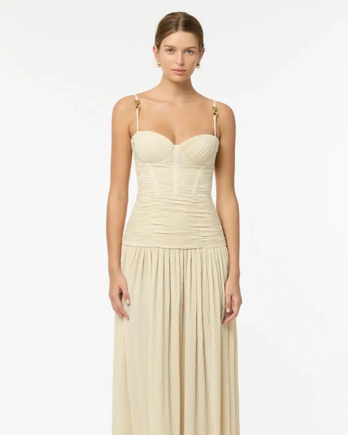 Manning Cartell Double Time Pleat Dress Nougat Size 6 photo 2