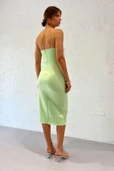 Bec & Bridge Clover Midi Dress Green Size 6 photo 2