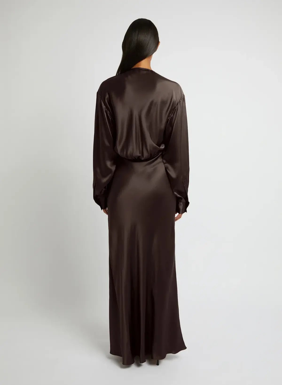 Christopher Esber Triquetra Front Tie Shirt Dress in Cocoa Size AU 8 photo 4