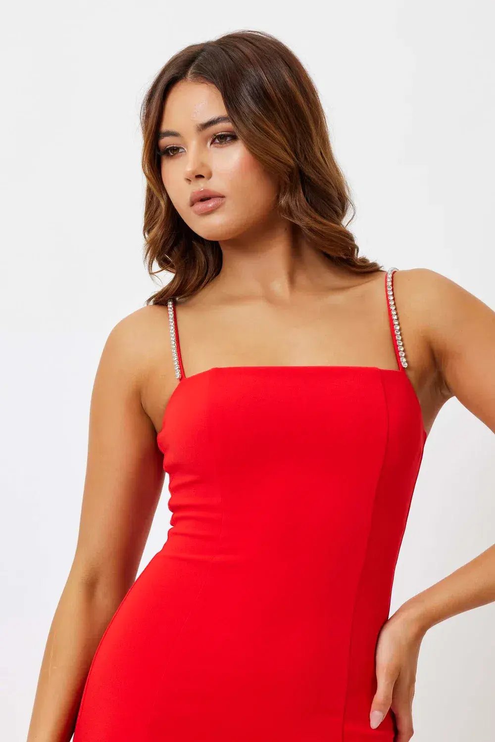 Bianca & Bridgett Lily Square Neck Dress Red Size 10 photo 3