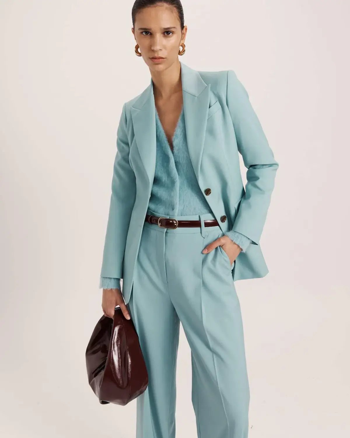 Saba Suki Classic Blazer Seafoam Size 12 photo 3