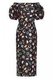 Rebecca Vallance Pranzo Fruit Print Midi Black Size AU 8 photo 4