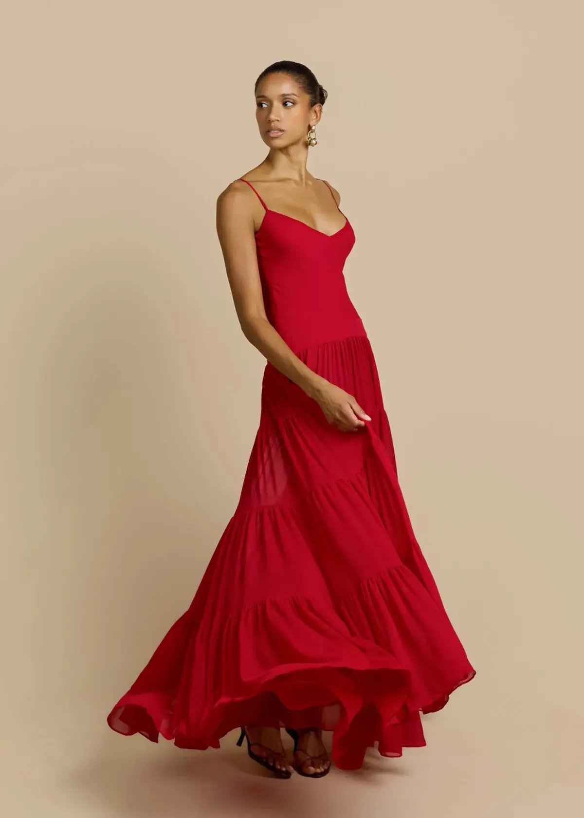 ARCINA ORI DELPHINA DRESS RED SIZE 8 photo 4