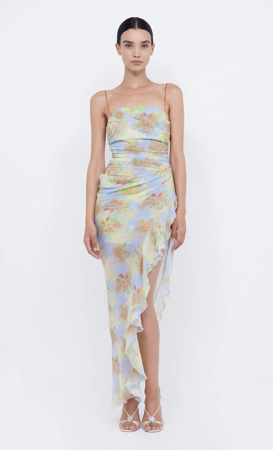 Bec & Bridge Zephy Asym Dress in Blue Blossom Size 12 photo 2