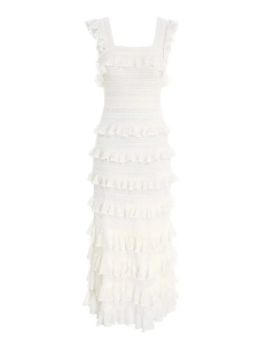 Zimmermann Kaleidoscope Rufle Dress in WhiteSize 2 / Au 12 photo 3