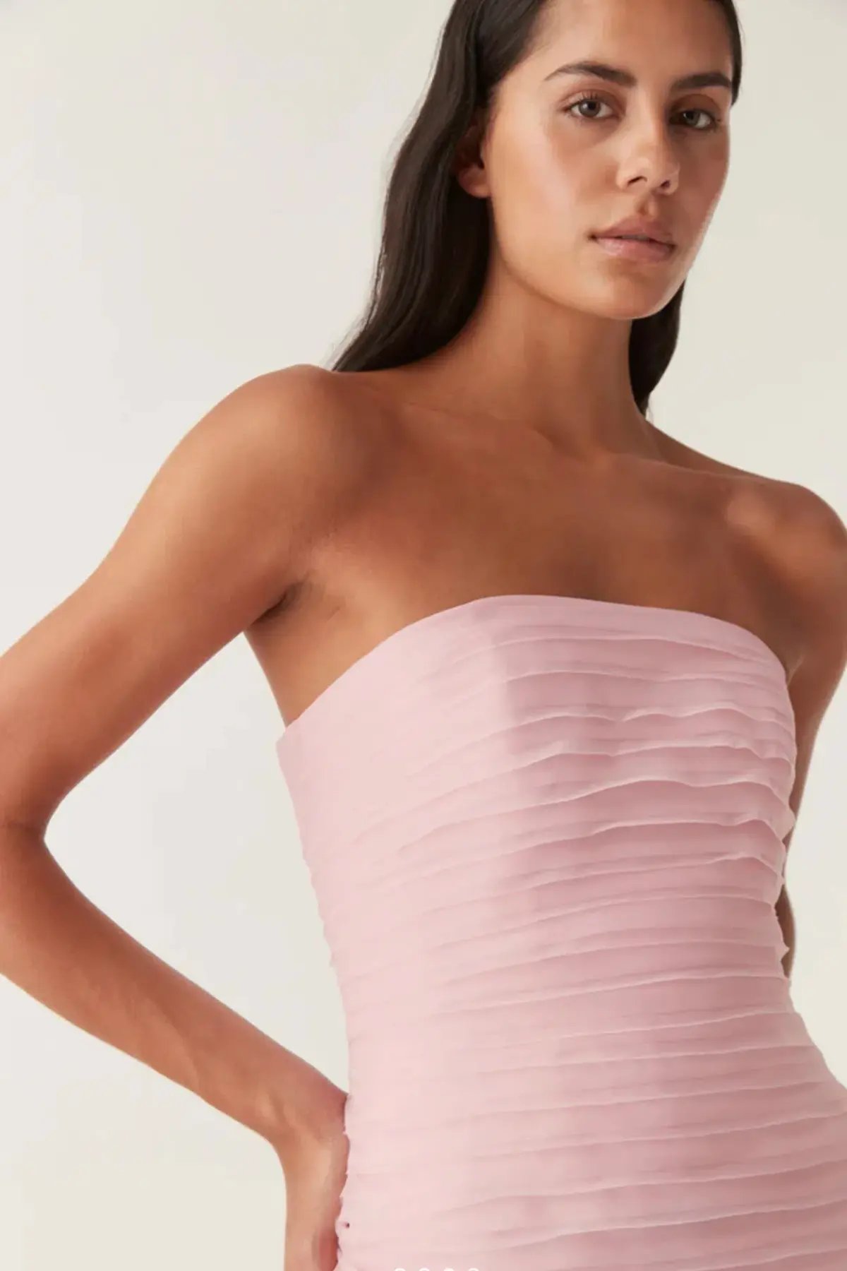 Aje Soundscape Maxi Dress in Chalk Pink Size 8 photo 2