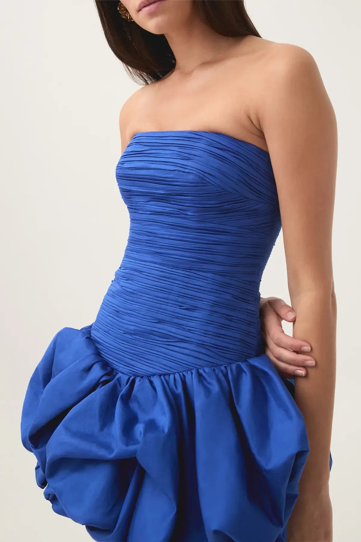 Aje Violette Bubble Hem Mini Dress in Blue Size 10 photo 3