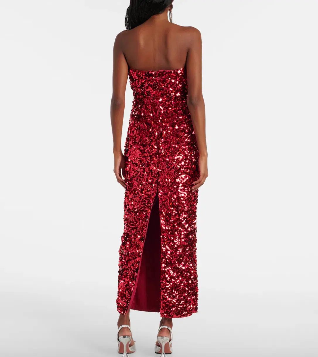 Self Portrait 3D Maxi Dress in Red Sequin AU 6 XS photo 5