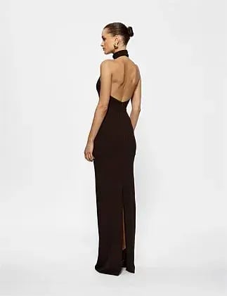 Effie Kats Rhi Gown Brown Chocolate Size 10 photo 3