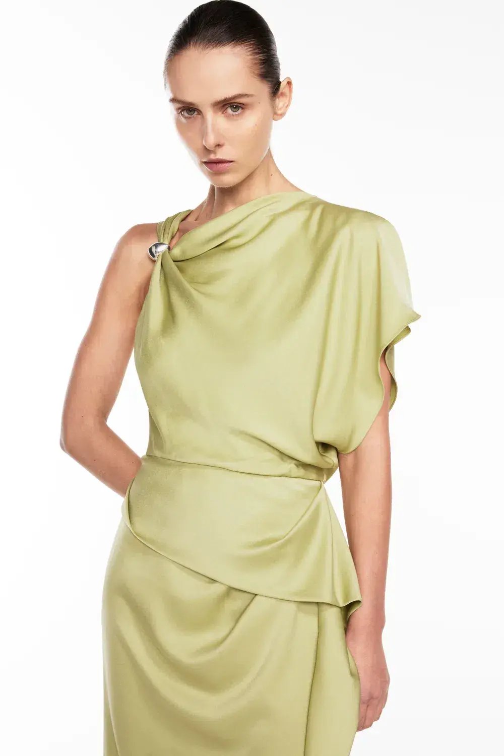 Manning Cartell Melodrama Asymmetric Dress Apple Green Size S / AU 8 photo 2