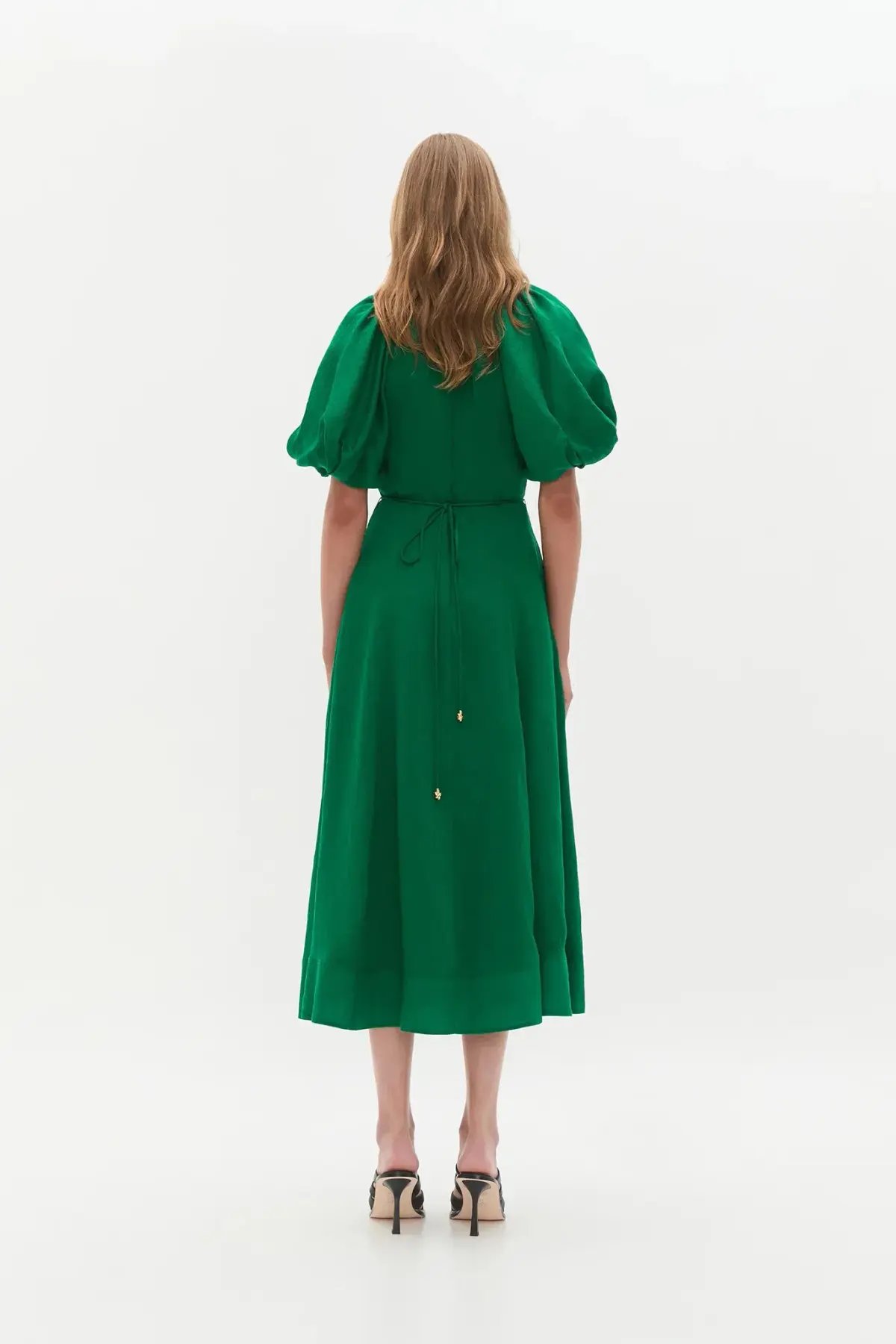 Aje Alma Midi Dress Emerald Sapphire Size 8 photo 5
