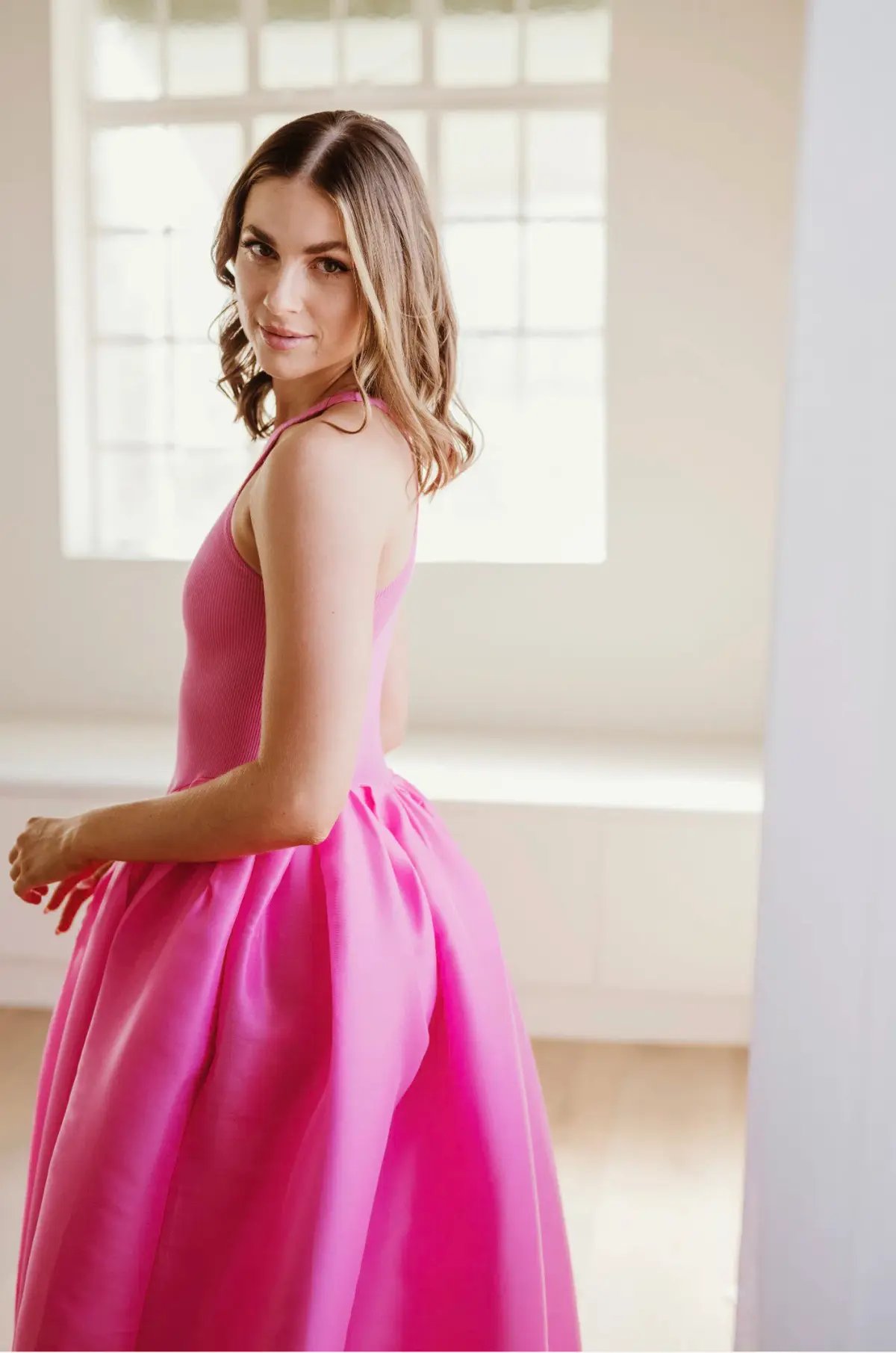 Marques' Almeida Taffeta-skirt organic cotton-blend midi dress Pink Size XS / AU 6 photo 3