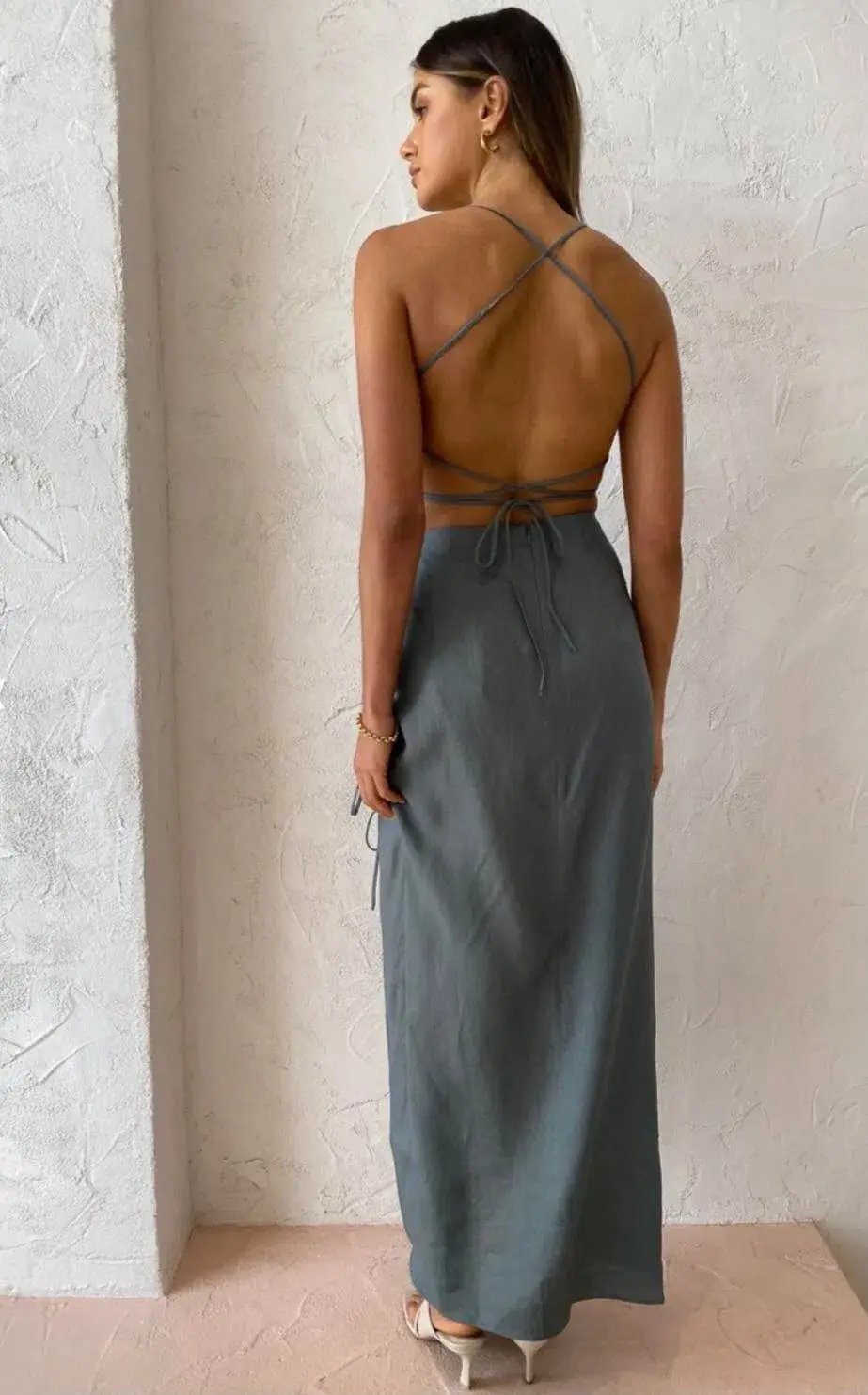 Rumer Loulou Maxi Dress Green Size 8 photo 2