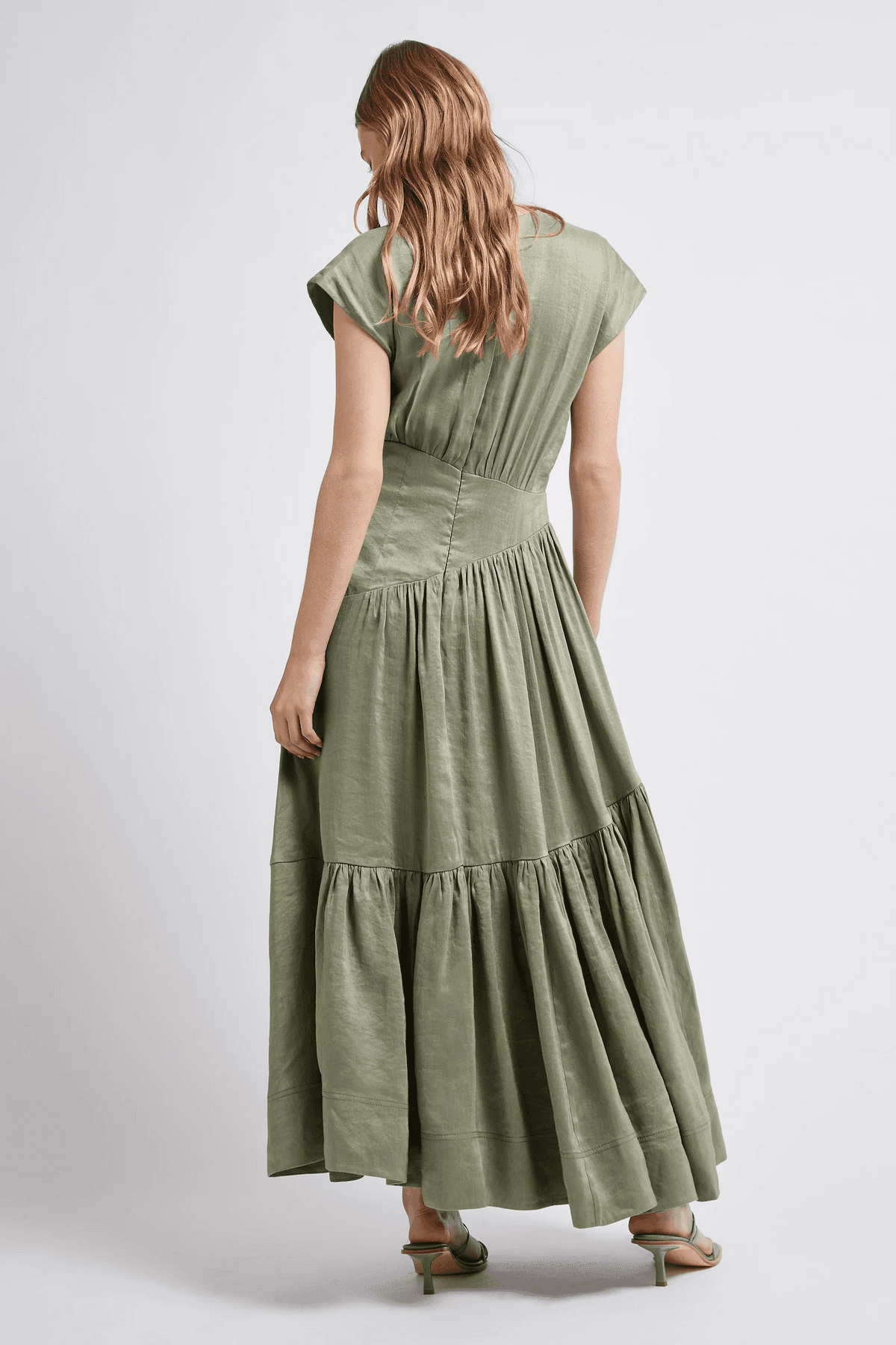 Aje Reflection Dress Oakmoss Size 8 photo 3