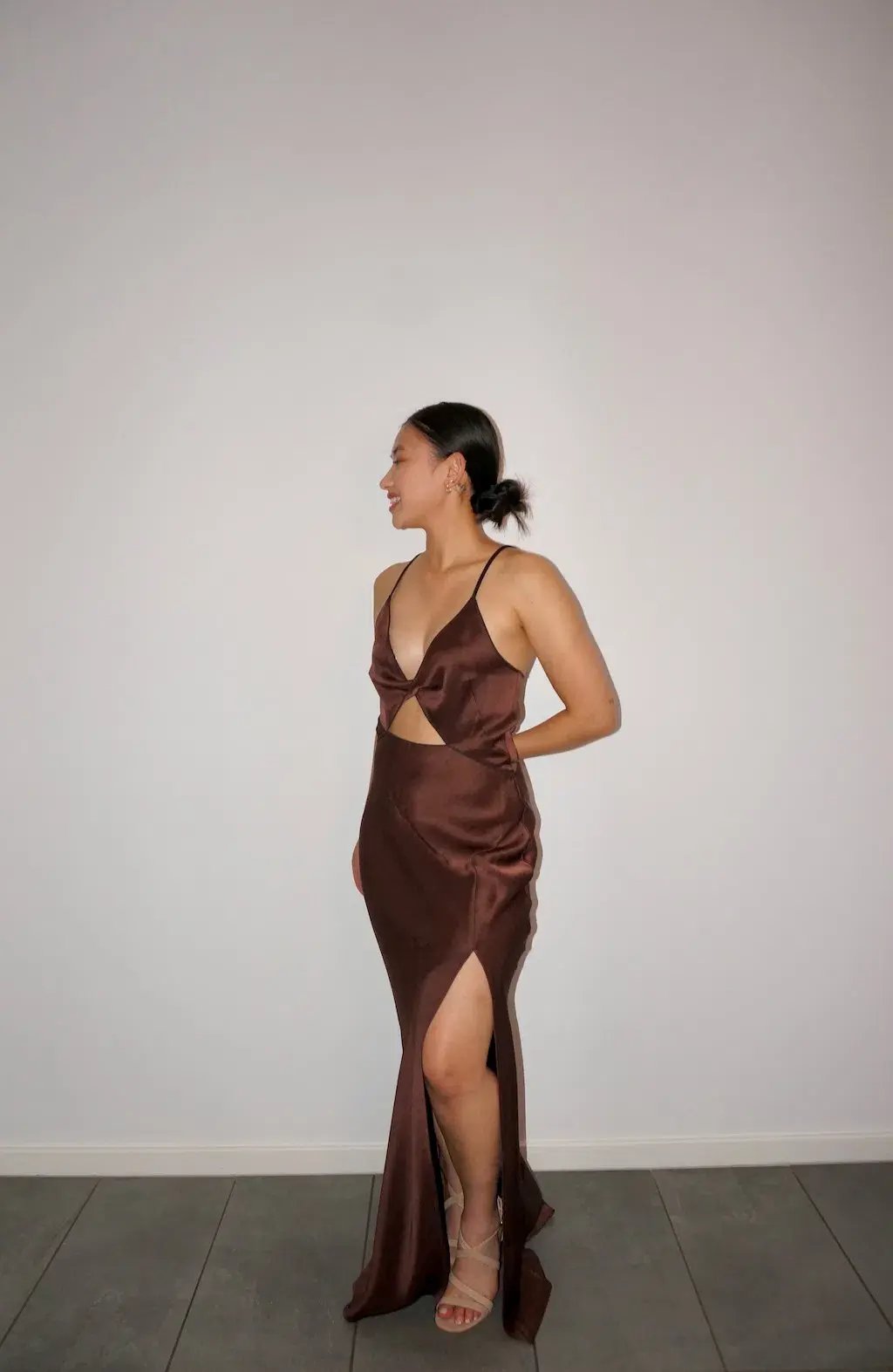 Bec & Bridge Hazel Maxi Dress Chocolate Size 8 photo 3