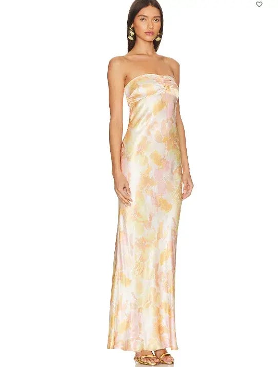 Bec + Bridge Indi Strapless Maxi Dress in Floral Haze Size AU 12 photo 2
