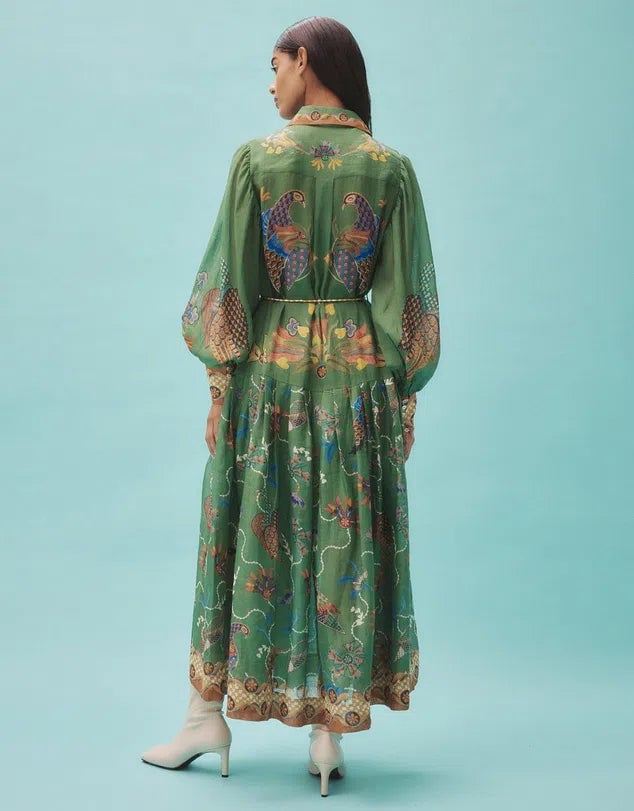 Alemais Birdie Shirtdress In Jade photo 3