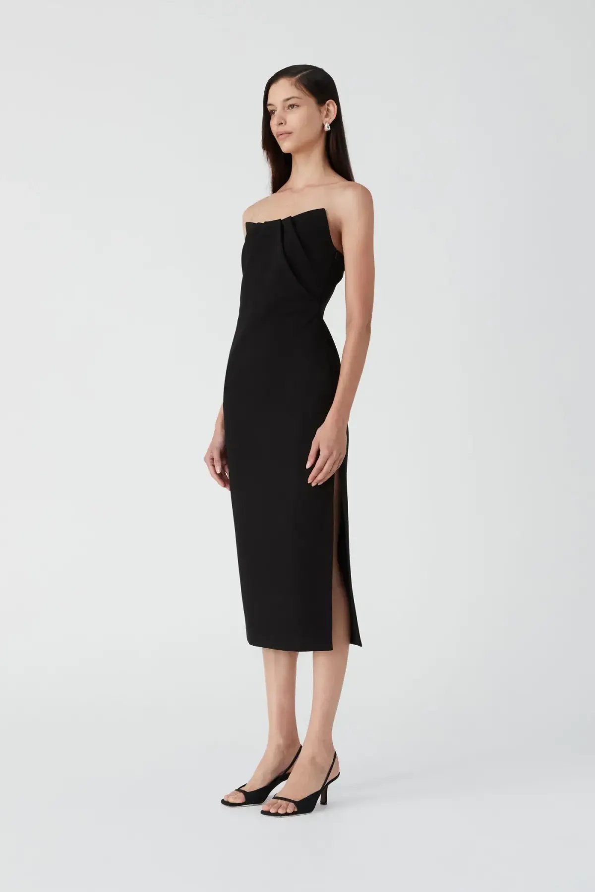 MISHA Marcy Midi Dress Black Size 8/S photo 3
