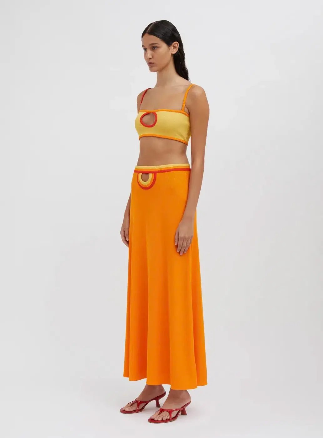 Christopher Esber  Fran Bandeau Top Orange Size 10 photo 5